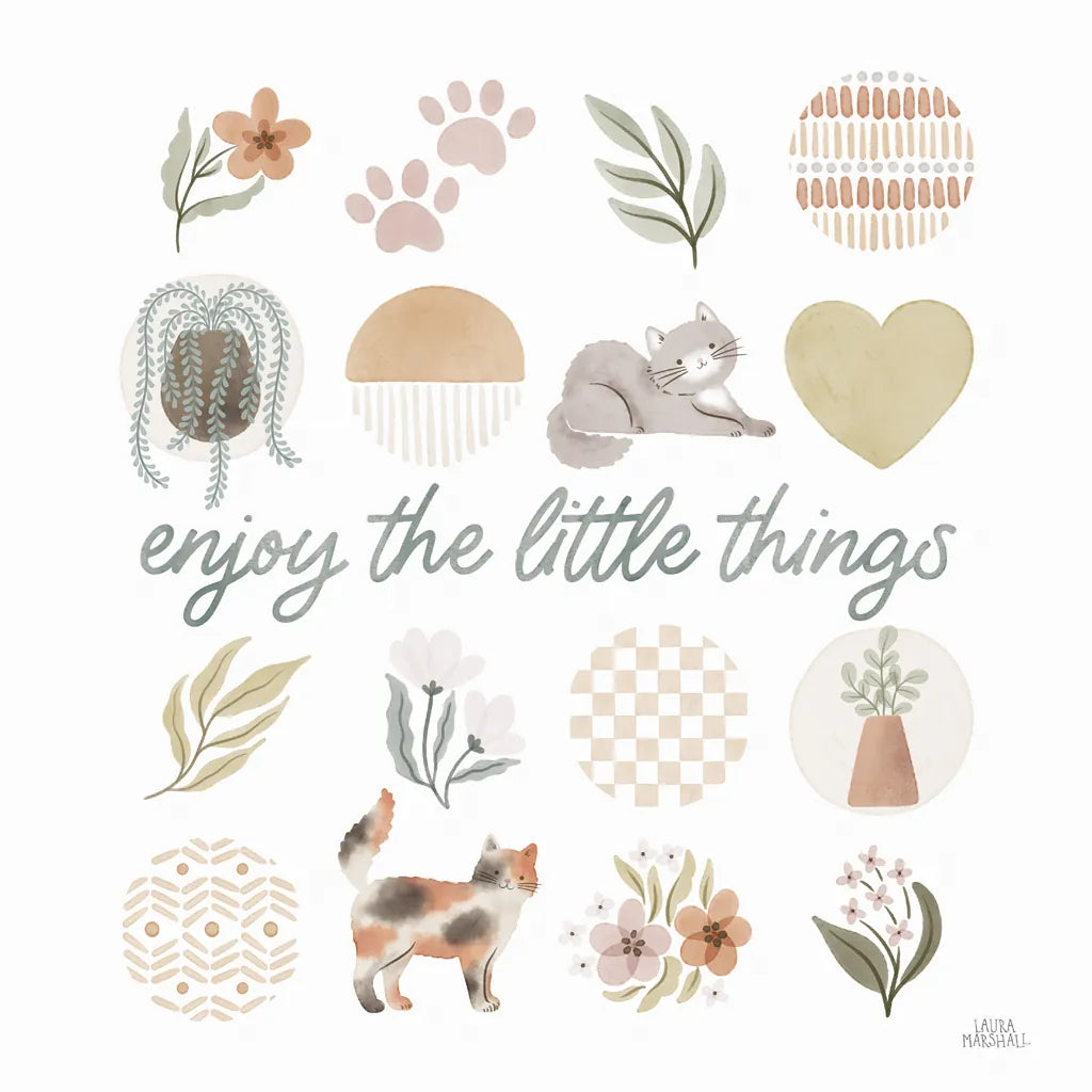 Garden Friends VIII by Laura Marshall. SKU 89536a. Archival Giclee Fine art print for wall decor.