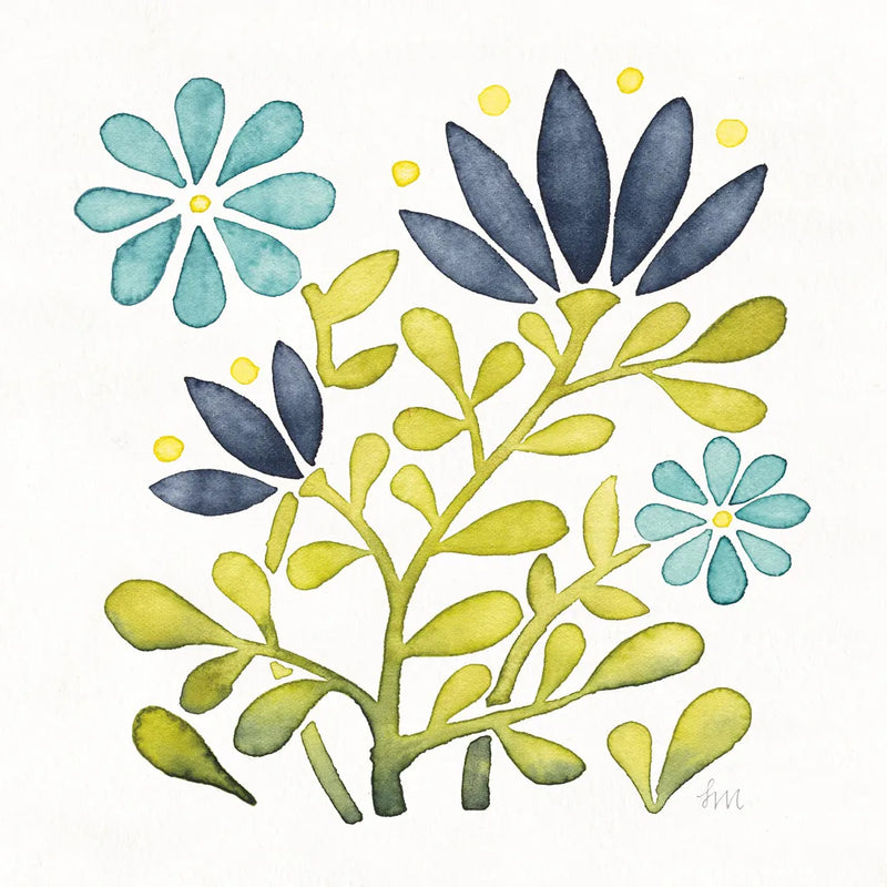 Garden Getaway Flowers III by Laura Marshall. SKU 34443a. Archival Giclee Fine art print for wall decor.