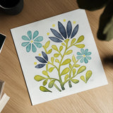 Garden Getaway Flowers III by Laura Marshall. Shown as a detailed flat fine art print, highlighting archival giclee quality. Available as an archival giclee rolled canvas, fine art paper, or poster print. SKU 34443a.
