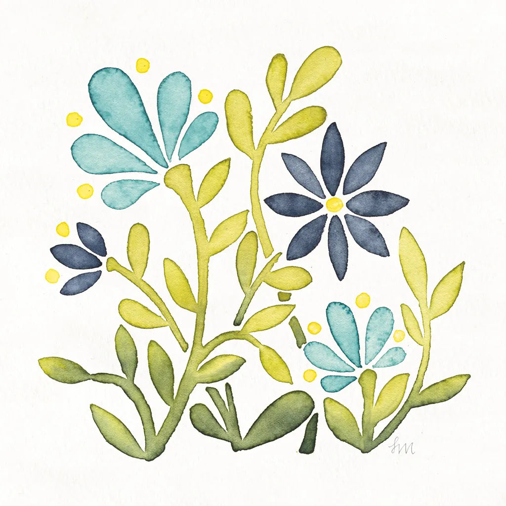 Garden Getaway Flowers IV by Laura Marshall. SKU 34444a. Archival Giclee Fine art print for wall decor.