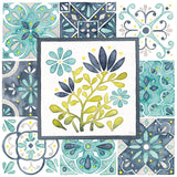 Garden Getaway Patchwork III by Laura Marshall. SKU 34451a. Archival Giclee Fine art print for wall decor.