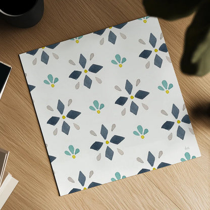 Garden Getaway Pattern VA by Laura Marshall. Shown as a detailed flat fine art print, highlighting archival giclee quality. Available as an archival giclee rolled canvas, fine art paper, or poster print. SKU 35725a.