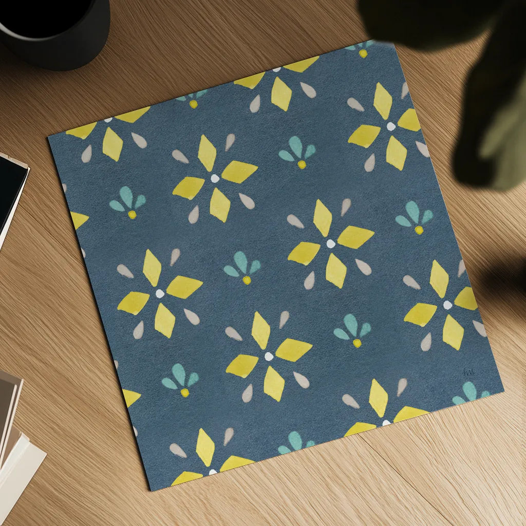 Garden Getaway Pattern VB by Laura Marshall. Shown as a detailed flat fine art print, highlighting archival giclee quality. Available as an archival giclee rolled canvas, fine art paper, or poster print. SKU 35726a.