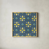 Garden Getaway Pattern VB by Laura Marshall. Shown in a natural wood glass frame for a timeless modern aesthetic. Available as an archival giclee rolled canvas, fine art paper, or poster print. SKU 35726a.