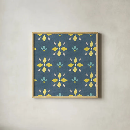 Garden Getaway Pattern VB by Laura Marshall. Shown in a natural wood glass frame for a timeless modern aesthetic. Available as an archival giclee rolled canvas, fine art paper, or poster print. SKU 35726a.