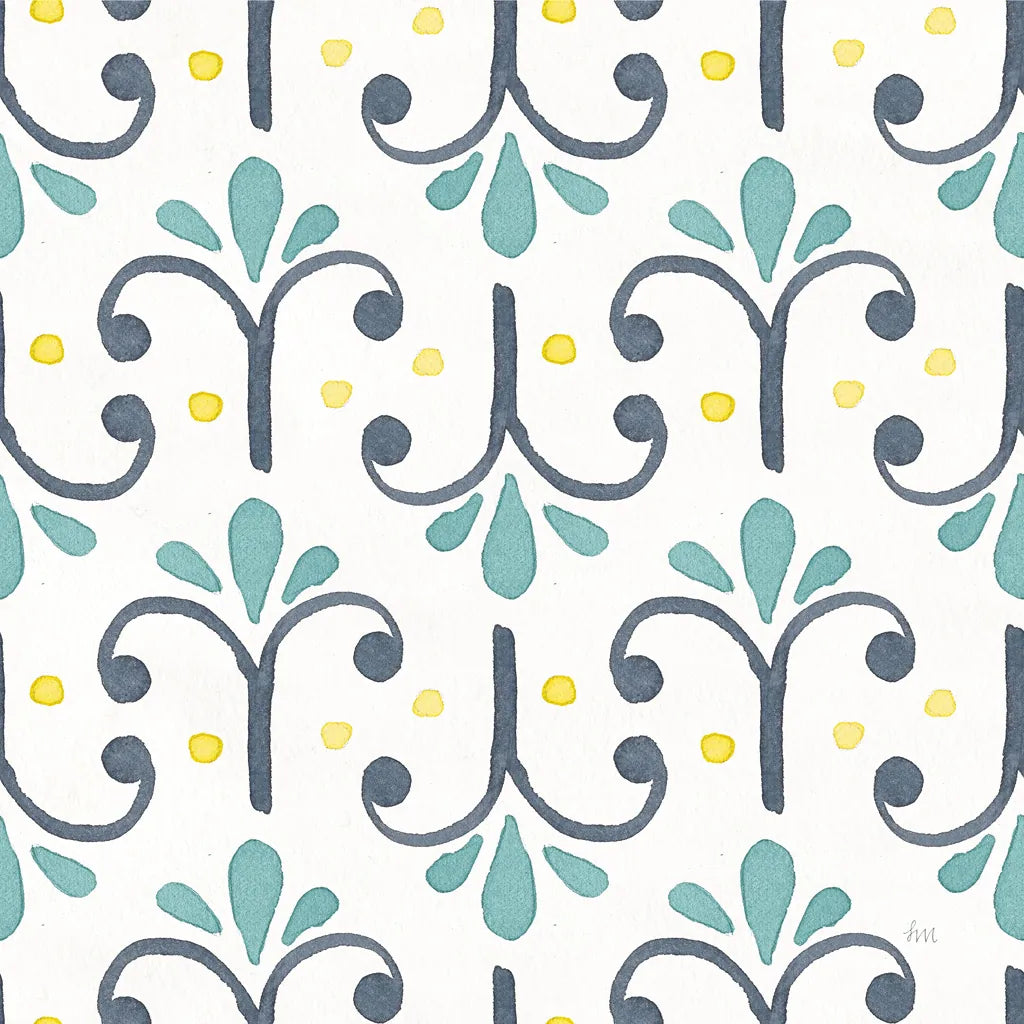 Garden Getaway Pattern XIV by Laura Marshall. SKU 35732a. Archival Giclee Fine art print for wall decor.