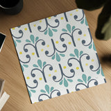Garden Getaway Pattern XIV by Laura Marshall. Shown as a detailed flat fine art print, highlighting archival giclee quality. Available as an archival giclee rolled canvas, fine art paper, or poster print. SKU 35732a.