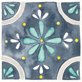 Garden Getaway Tile I Blue by Laura Marshall. SKU 34453a. Archival Giclee Fine art print for wall decor.