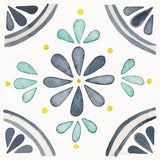 Garden Getaway Tile I White by Laura Marshall. SKU 34471a. Archival Giclee Fine art print for wall decor.