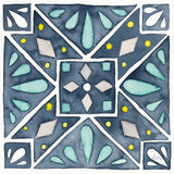 Garden Getaway Tile IX Blue by Laura Marshall. SKU 34461a. Archival Giclee Fine art print for wall decor.