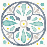 Garden Getaway Tile VI White by Laura Marshall. SKU 34476a. Archival Giclee Fine art print for wall decor.
