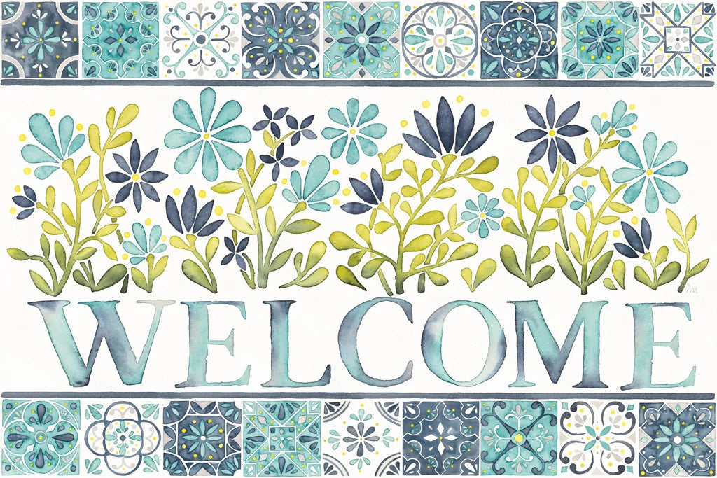 Garden Getaway Welcome by Laura Marshall. SKU 34480i. Archival Giclee Fine art print for wall decor.