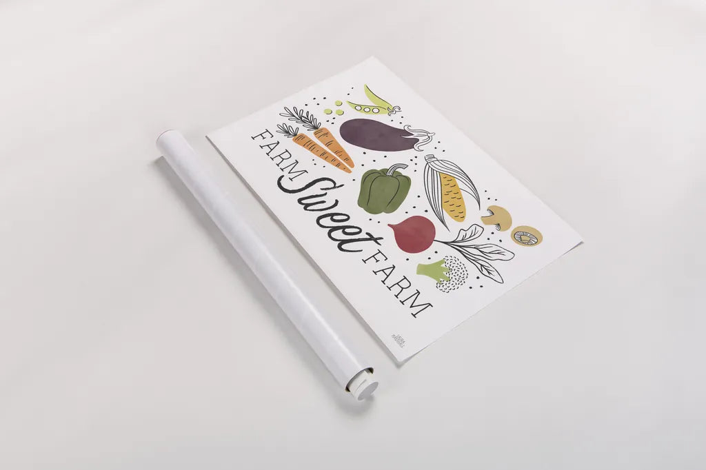 Garden Goodies I by Laura Marshall. shown as a rolled paper print. Available as archival giclee rolled canvas, fine art paper, or poster print. SKU 76905i.