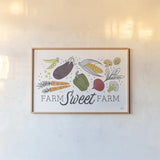 Garden Goodies I by Laura Marshall. shown as a paper print in a natural frame. Available as a archival giclee rolled canvas, fine art paper, or poster print. SKU 76905i.
