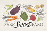 Garden Goodies I Cream by Laura Marshall. SKU 77191i. Archival Giclee Fine art print for wall decor.
