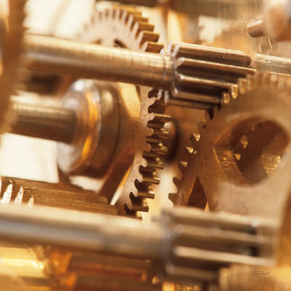 Gilded Gears II by Laura Marshall. SKU 25870a. Archival Giclee Fine art print for wall decor.