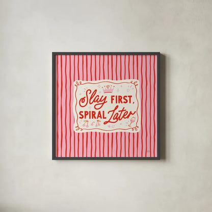 Girly Pop I by Laura Marshall. Shown in a sleek black glass frame for a contemporary gallery look. Available as an archival giclee rolled canvas, fine art paper, or poster print. SKU 99793a.