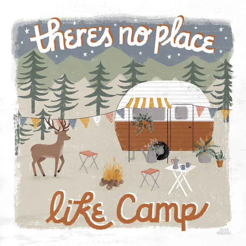 Gone Glamping II by Laura Marshall. SKU 53605a. Archival Giclee Fine art print for wall decor.