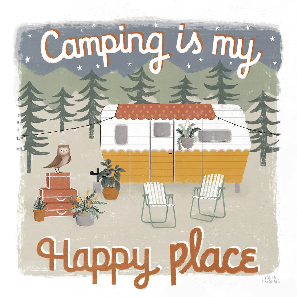 Gone Glamping V by Laura Marshall. SKU 53608a. Archival Giclee Fine art print for wall decor.