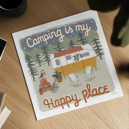 Gone Glamping V by Laura Marshall. Shown as a detailed flat fine art print, highlighting archival giclee quality. Available as an archival giclee rolled canvas, fine art paper, or poster print. SKU 53608a.