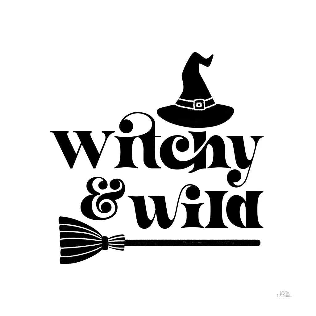 Halloween Typography I by Laura Marshall. SKU 89707a. Archival Giclee Fine art print for wall decor.