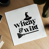 Halloween Typography I by Laura Marshall. Shown as a detailed flat fine art print, highlighting archival giclee quality. Available as an archival giclee rolled canvas, fine art paper, or poster print. SKU 89707a.
