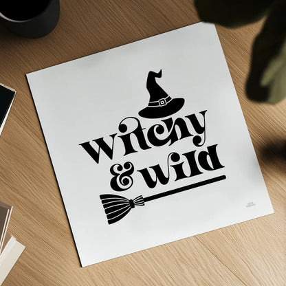 Halloween Typography I by Laura Marshall. Shown as a detailed flat fine art print, highlighting archival giclee quality. Available as an archival giclee rolled canvas, fine art paper, or poster print. SKU 89707a.