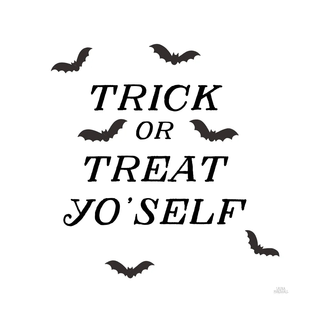 Halloween Typography II by Laura Marshall. SKU 89708a. Archival Giclee Fine art print for wall decor.