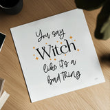 Halloween Typography IV by Laura Marshall. Shown as a detailed flat fine art print, highlighting archival giclee quality. Available as an archival giclee rolled canvas, fine art paper, or poster print. SKU 89710a.