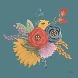 Harvest Garden Flowers IV by Laura Marshall. SKU 58793a. Archival Giclee Fine art print for wall decor.