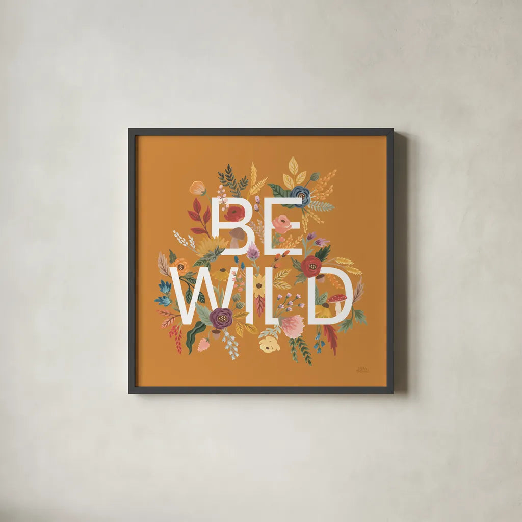 Harvest Garden II by Laura Marshall. Shown in a sleek black glass frame for a contemporary gallery look. Available as an archival giclee rolled canvas, fine art paper, or poster print. SKU 57510a.