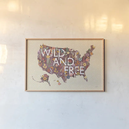 Harvest Garden USA by Laura Marshall. shown as a paper print in a natural frame. Available as a archival giclee rolled canvas, fine art paper, or poster print. SKU 57513i.