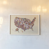 Harvest Garden USA by Laura Marshall. shown as a paper print in a white frame. Available as a archival giclee rolled canvas, fine art paper, or poster print. SKU 57513i.