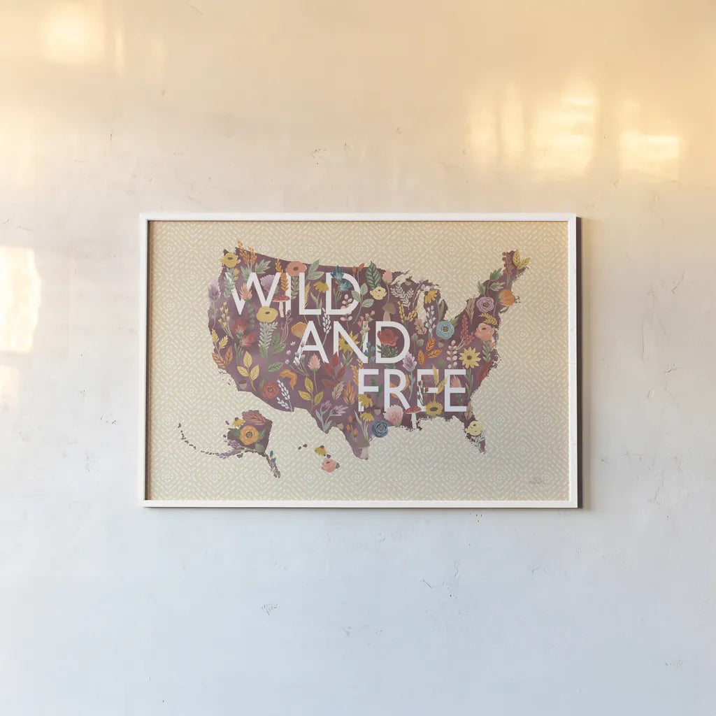 Harvest Garden USA by Laura Marshall. shown as a paper print in a white frame. Available as a archival giclee rolled canvas, fine art paper, or poster print. SKU 57513i.