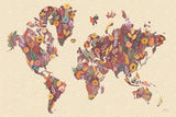 Harvest Garden World by Laura Marshall. SKU 57514i. Archival Giclee Fine art print for wall decor.