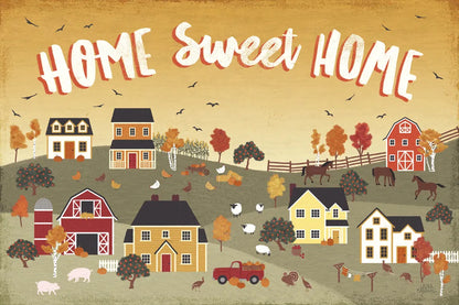 Harvest Village II by Laura Marshall. SKU 50361i. Archival Giclee Fine art print for wall decor.