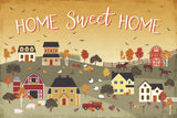 Harvest Village II Script by Laura Marshall. SKU 62639i. Archival Giclee Fine art print for wall decor.