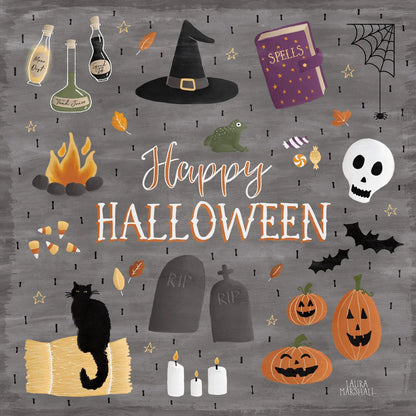 Haunted Halloween II by Laura Marshall. SKU 32553a. Archival Giclee Fine art print for wall decor.