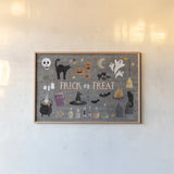 Haunted Halloween III by Laura Marshall. shown as a paper print in a natural frame. Available as a archival giclee rolled canvas, fine art paper, or poster print. SKU 32554i.