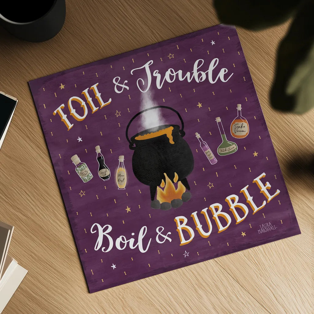 Haunted Halloween IV by Laura Marshall. Shown as a detailed flat fine art print, highlighting archival giclee quality. Available as an archival giclee rolled canvas, fine art paper, or poster print. SKU 32555a.