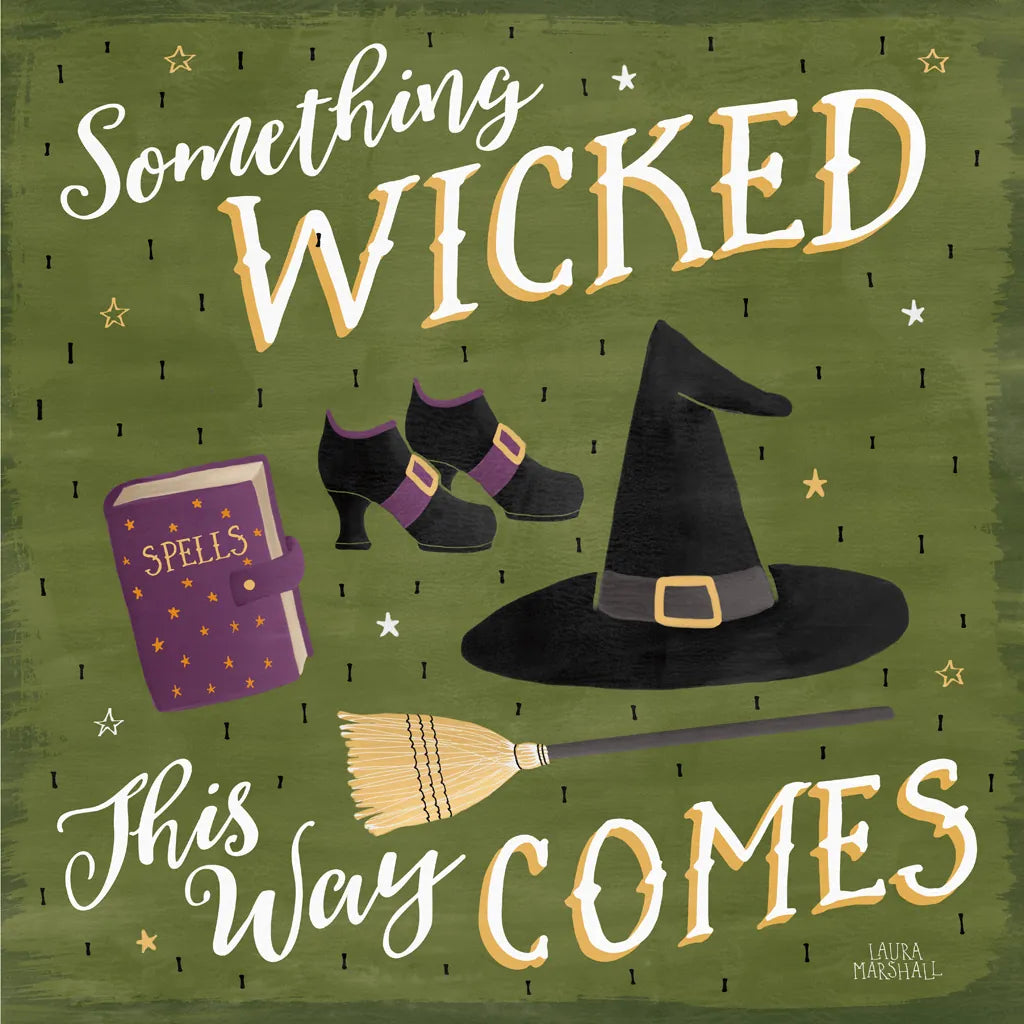 Haunted Halloween VI by Laura Marshall. SKU 32557a. Archival Giclee Fine art print for wall decor.