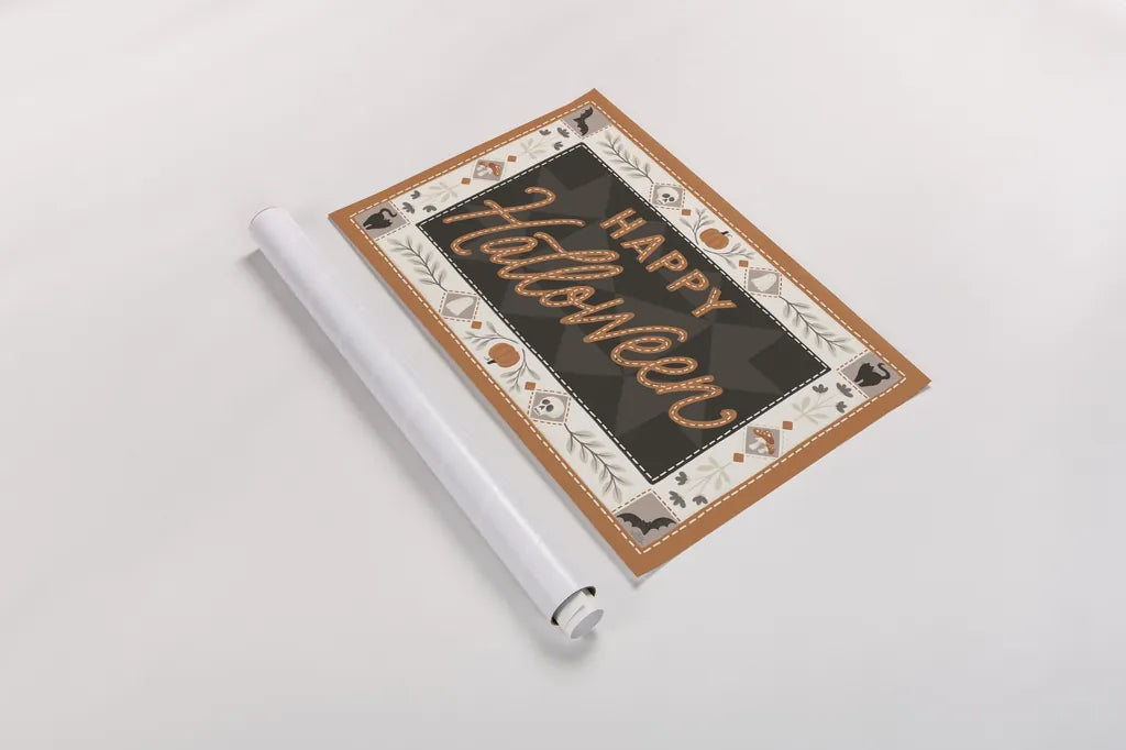 Haunted Harvest I by Laura Marshall. shown as a rolled paper print. Available as archival giclee rolled canvas, fine art paper, or poster print. SKU 94150i.