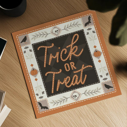 Haunted Harvest II by Laura Marshall. Shown as a detailed flat fine art print, highlighting archival giclee quality. Available as an archival giclee rolled canvas, fine art paper, or poster print. SKU 94151a.