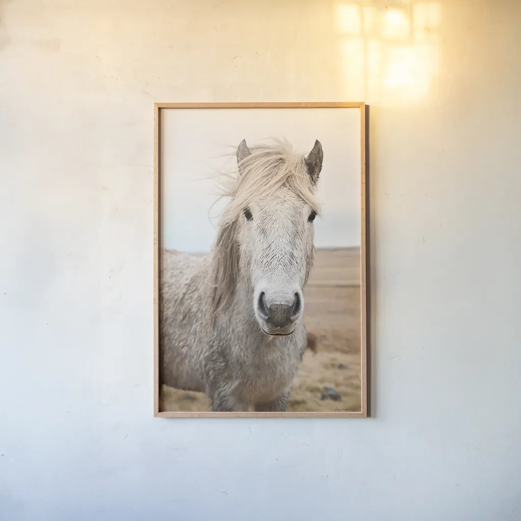 Heida I by Laura Marshall. shown as a paper print in a natural frame. Available as a archival giclee rolled canvas, fine art paper, or poster print. SKU 49822h.