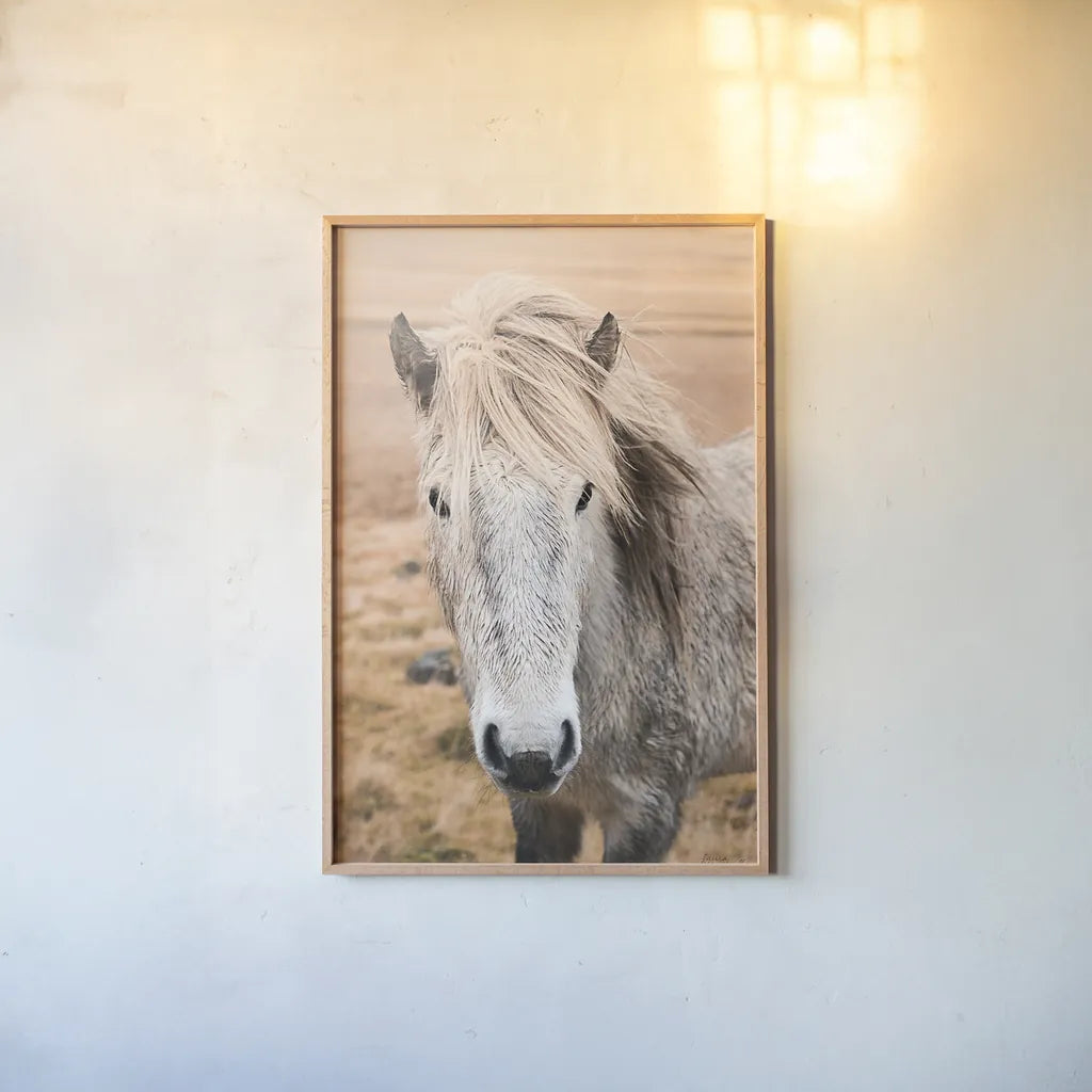 Heida II by Laura Marshall. shown as a paper print in a natural frame. Available as a archival giclee rolled canvas, fine art paper, or poster print. SKU 49824h.