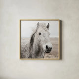 Heida III BW by Laura Marshall. Shown in a natural wood glass frame for a timeless modern aesthetic. Available as an archival giclee rolled canvas, fine art paper, or poster print. SKU 49827a.