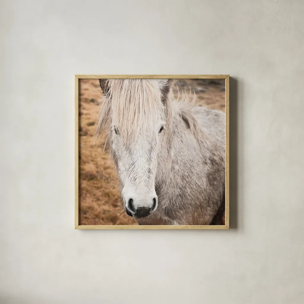 Heida IV by Laura Marshall. Shown in a natural wood glass frame for a timeless modern aesthetic. Available as an archival giclee rolled canvas, fine art paper, or poster print. SKU 49828a.