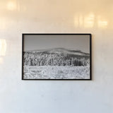 Hermit Lake by Laura Marshall. shown as a paper print in a black flame. Available as a archival giclee rolled canvas, fine art paper, or poster print. SKU 34165i.