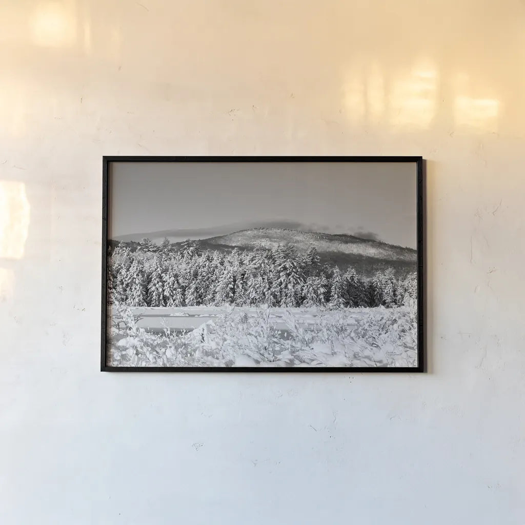 Hermit Lake by Laura Marshall. shown as a paper print in a black flame. Available as a archival giclee rolled canvas, fine art paper, or poster print. SKU 34165i.