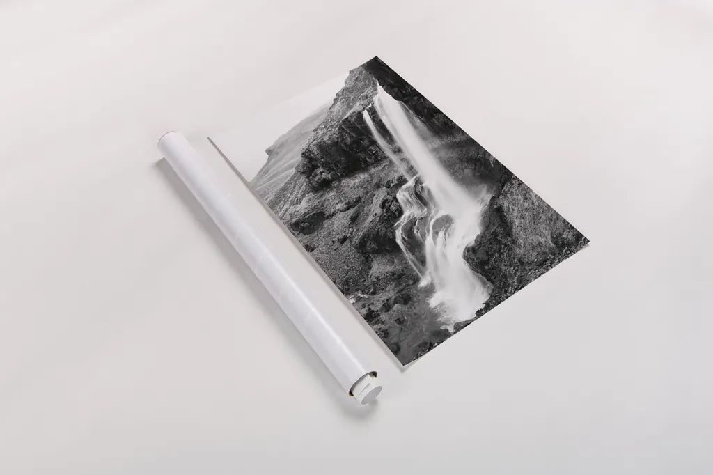 Hidden Waterfall by Laura Marshall. shown as a rolled paper print. Available as archival giclee rolled canvas, fine art paper, or poster print. SKU 64394h.